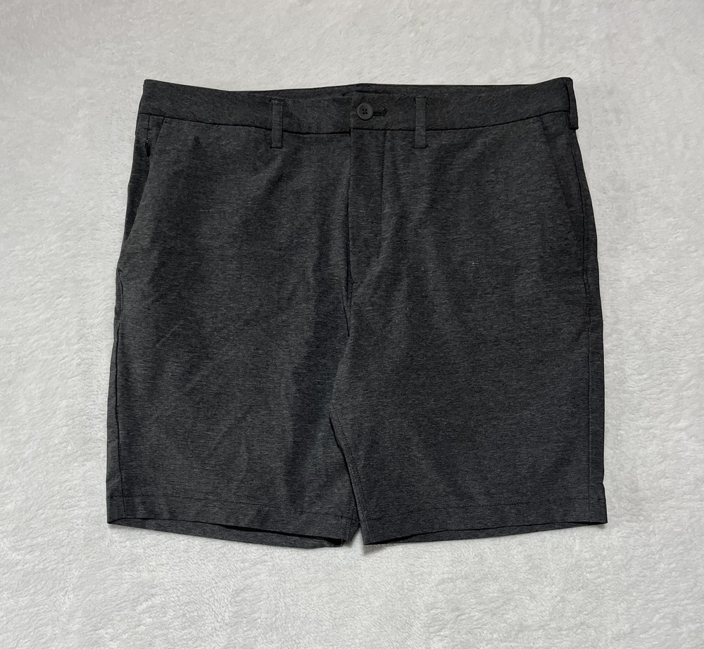 Express Shorts Mens 36 Gray Slim Above Knee 8 Inseam Performance Stretch Casual